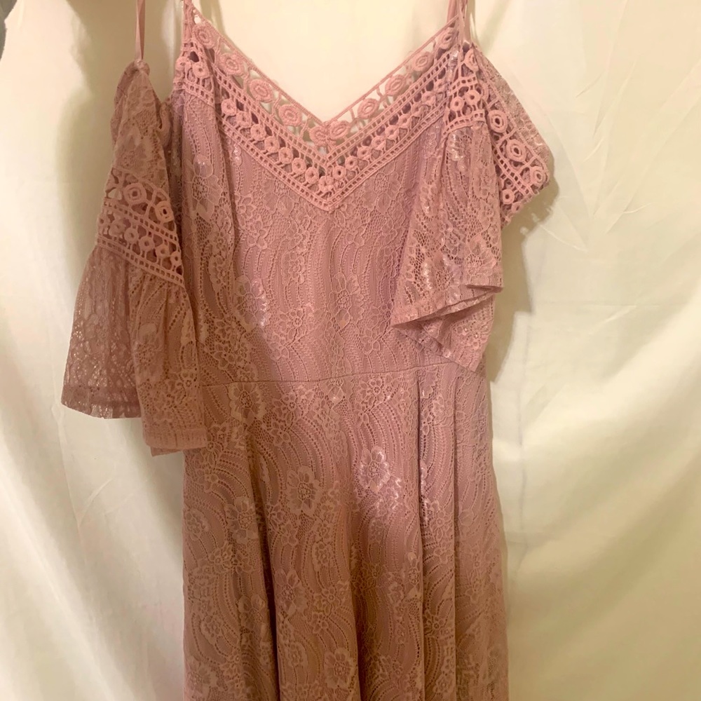 pink lace dress
